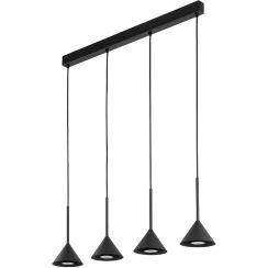 TK Lighting Cono lampada sospesa 4x10 W nero 10305