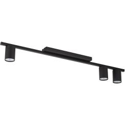 TK Lighting Logan lampada da soffitto 3x10 W nero 4565