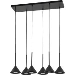 TK Lighting Cono lampada sospesa 6x10 W nero 10306
