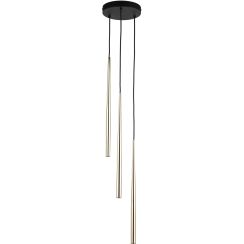 TK Lighting Piano lampada sospesa 3x8 W nero-oro 10117