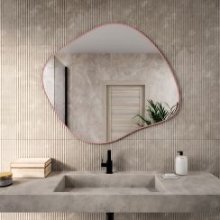 Baltica Design Tiny Border Stain III specchio 60x52 cm rosa 5904107931791