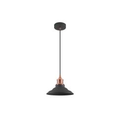 GTV Loret lampada sospesa 1x40 W nero OS-LOR-M-E27-10-DEC