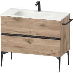 Duravit Sivida armadietto 101x47.7x59.2 cm sottolavabo sospeso nero-rovere SV46520BD550000