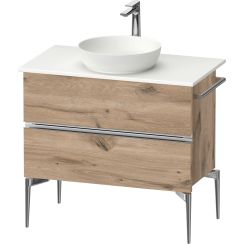Duravit Sivida armadietto 84.5x47.5x54.8 cm sottolavabo sospeso rovere-cromo SV4658010550000