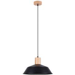 Sollux Lighting Fano lampada sospesa 1x15 W nero-legno SL.1322