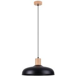 Sollux Lighting Indy lampada sospesa 1x15 W nero-legno SL.1324