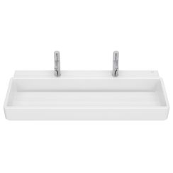 Roca Tura lavabo 100x43 cm rettangolare a parete-da appoggio bianco A327699S00