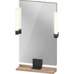 Duravit Sivida specchio 45x65 cm rettangolare con illuminazione nero-legno SV74200BD550000
