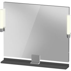 Duravit Sivida specchio 85x65 cm rettangolare con illuminazione cromo-grafite SV7422010490000