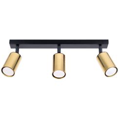 Sollux Lighting Winx lampada da soffitto 3x10 W nero-oro SL.1384