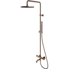 Omnires Y set per vasca e doccia a parete con termostato con soffione rame Y1234CP