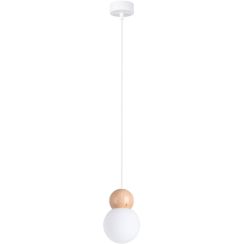 Sollux Lighting Pekka lampada sospesa 1x8 W bianco-legno SL.1390