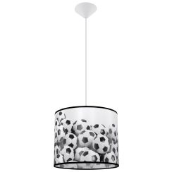 Sollux Lighting Piłka lampada sospesa 1x15 W bianco-nero SL.1426