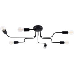 Sollux Lighting Vector lampada da soffitto 6x15 W nero SL.1447