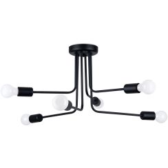 Sollux Lighting Norah lampada da soffitto 6x15 W nero SL.1452