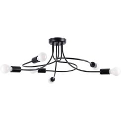 Sollux Lighting Levar lampada da soffitto 6x15 W nero SL.1456
