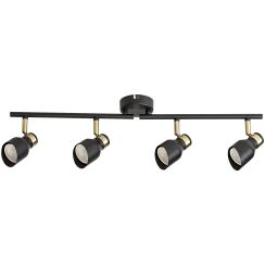 Rabalux Lilou lampada da soffitto 4x25 W nero-oro 73050
