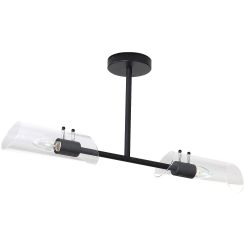 Rabalux Teodoro lampada da soffitto 2x12 W nero-trasparente 75028