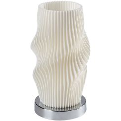 Rabalux Tiana lampada da tavolo 1x25 W bianco-cromo 74189