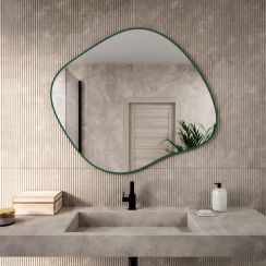 Baltica Design Tiny Border Stain III specchio 60x52 cm verde 5904107931913