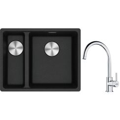 Set lavello in granito Franke Maris 125.0687.269, rubinetto da cucina Franke Lina 115.0693.228