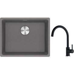 Set lavello in granito Franke Maris 125.0686.717, rubinetto da cucina Franke Lina 115.0626.020