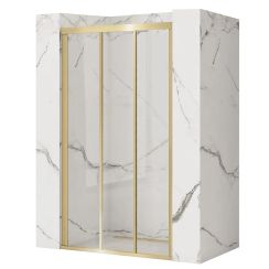 Rea Alex porta doccia 120 cm scorrevole oro spazzolata/vetro trasparente REA-K2501