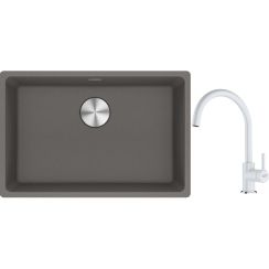 Set lavello in granito Franke Maris 125.0686.725, rubinetto da cucina Franke Lina 115.0626.024