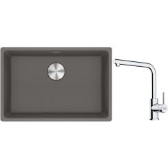 Set lavello in granito Franke Maris 125.0686.725, rubinetto da cucina Franke Lina 115.0712.420