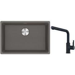 Set lavello in granito Franke Maris 125.0686.725, rubinetto da cucina Franke Urban 115.0627.523