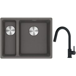 Set lavello in granito Franke Maris 125.0687.270, rubinetto da cucina Franke Lina 115.0626.053
