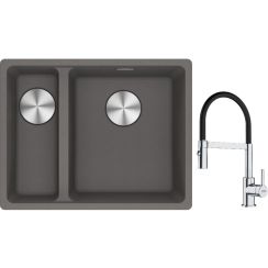 Set lavello in granito Franke Maris 125.0687.270, rubinetto da cucina Franke Lina 115.0626.085