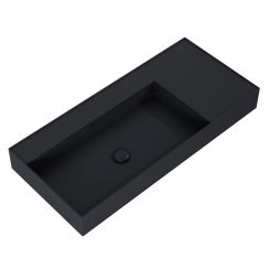 Elita Level lavabo 100.5x45.5 cm rettangolare a parete nero RE041461187160