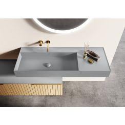 Elita Level lavabo 100.5x45.5 cm rettangolare a parete grigio/pietra RE041461187040