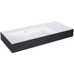 Elita Level lavabo 100.5x45.5 cm rettangolare a parete bianco-nero RE041461226030