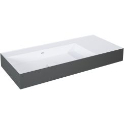 Elita Level lavabo 100.5x45.5 cm rettangolare a parete bianco-antracite RE041461226180