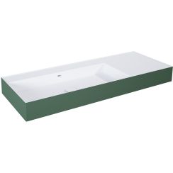 Elita Level lavabo 120.5x45.5 cm rettangolare a parete bianco-verde RE041461236200