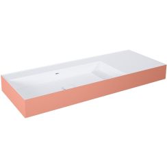 Elita Level lavabo 120.5x45.5 cm rettangolare a parete bianco-rosa RE041461236020