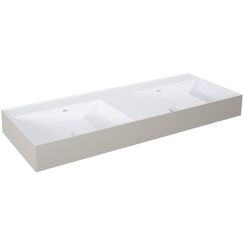 Elita Level lavabo 120.5x45.5 cm rettangolare a parete-doppio bianco RE041461246190