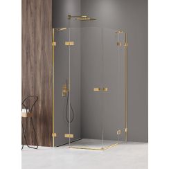 New Trendy Avexa Gold Shine XR box doccia 110x110 cm quadrato oro lucida/vetro trasparente EXK-6828