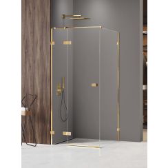 New Trendy Avexa Gold Shine XR box doccia 120x70 cm rettangolare oro lucida/vetro trasparente EXK-6774