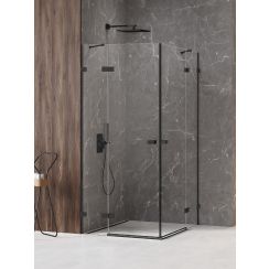 New Trendy Avexa Black XR box doccia 120x110 cm rettangolare nero opaca/vetro trasparente EXK-6928