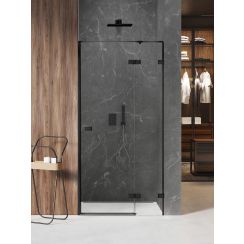 New Trendy Avexa Black XR porta doccia 130 cm a battente nero opaca/vetro trasparente EXK-6846