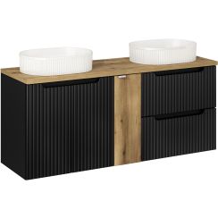 Set armadietto Comad Nova Black NOVA BLACK D2 82-60-2S, armadietto Comad Nova Black NOVA BLACK D2 82-60-2D, BEYOND 5 WHITE ( E-6564 ), NOVA OAK A 81-20-1D(W81-01A), NOVA OAK A 89-140