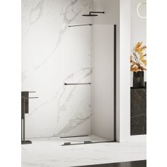 New Trendy Smart Black parete doccia walk-in 120 cm nero opaca/vetro trasparente EXK-6678