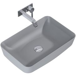 Elita Nomia lavabo 50x39 cm rettangolare da appoggio grigio/pietra RE040500055870