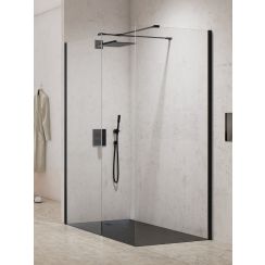 New Trendy New Modus Black box doccia walk-in 160x100 cm rettangolare nero opaca/vetro trasparente EXK-5640