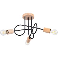 Sollux Lighting Ember lampada da soffitto 3x15 W nero SL.1477