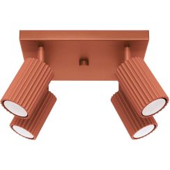 Sollux Lighting Karbon lampada da soffitto 4x10 W rosso SL.1640