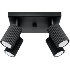 Sollux Lighting Karbon lampada da soffitto 4x10 W nero SL.1583